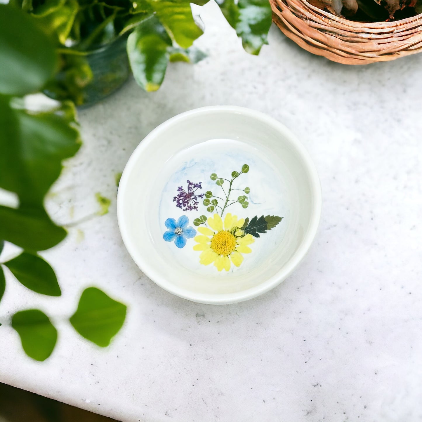 Small Floral Trinket Dish