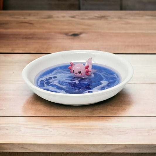 Trinket Dish with Axolotl