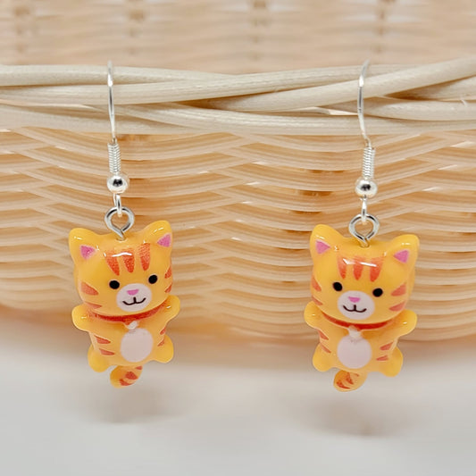 Earrings- Orange Tabby Cats