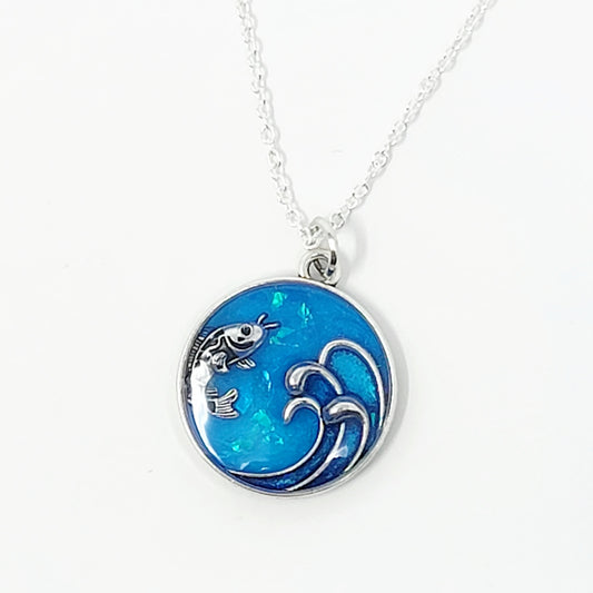 Blue Fish Pendant